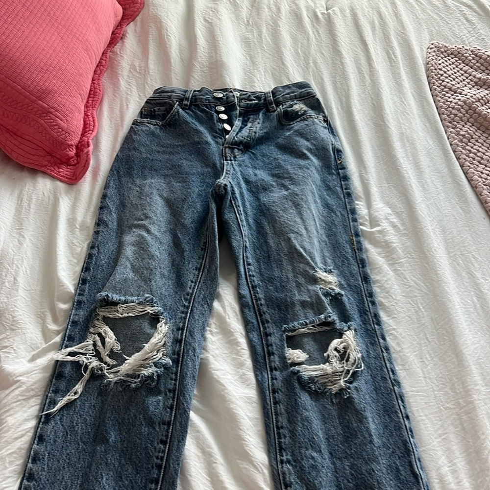 pacsun jeans , high rise straight size 22
